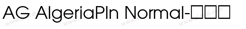 AG AlgeriaPln Normal字体转换